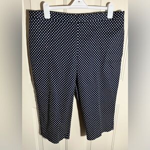 NWT Alfred Dunner size 18 Navy White Capri Pants